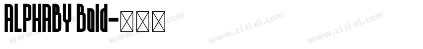 ALPHABY Bold字体转换